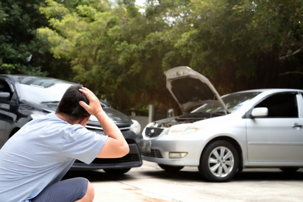 Unfall mit einem Mietfahrzeug